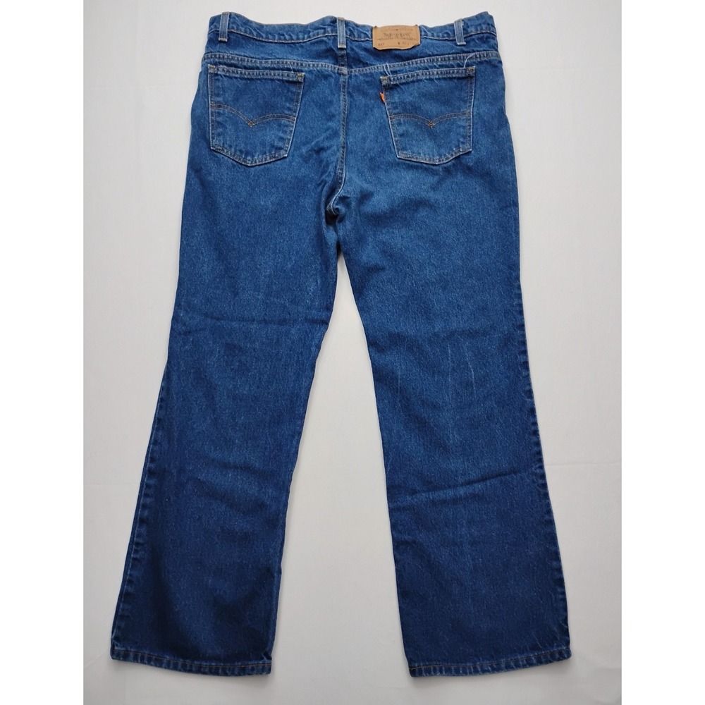 Levis 517 Bootcut Orange Tab USA 90s Mens 42x30 Blue Denim Vintage (fit 40x28)